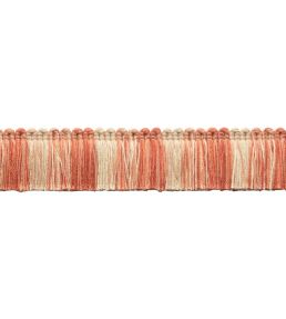 Dorset Blocked Brush Fringe Trimming by Samuel & Sons Coral