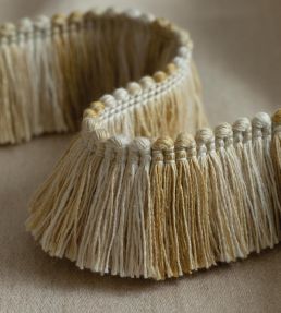 Dorset Blocked Brush Fringe Trimming by Samuel & Sons Leaf