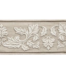 Dorset Embroidered Border Trimming by Samuel & Sons Oyster