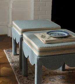 Dorset Striped Border Trimming by Samuel & Sons Coral