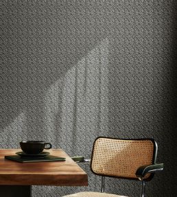 Dotty Leaf Wallpaper by Ohpopsi Charcoal