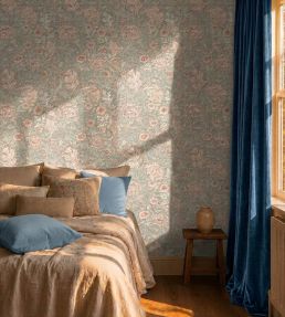 Double Bough Wallpaper by Morris & Co Light Teal