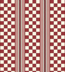 Double Check Wallpaper by Ottoline Red