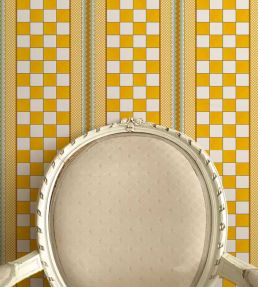 Double Check Wallpaper by Ottoline Yellow
