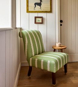 Double Scroll Stripe Fabric by Parker & Jules Butter