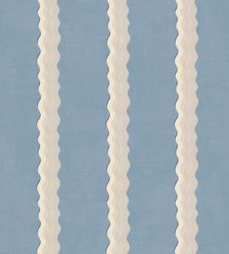 Double Scroll Stripe Wallpaper by Parker & Jules Sky