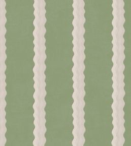 Double Scroll Stripe Fabric by Parker & Jules Spring Green