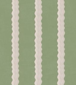 Double Scroll Stripe Wallpaper by Parker & Jules Spring Green