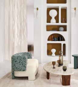 Douce Folie Fabric by Casamance Grege