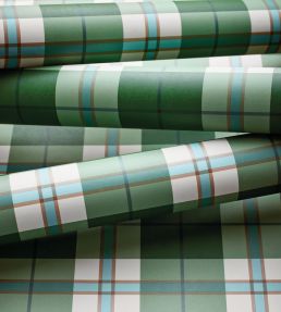 Douglas Plaid Wallpaper by Thibaut Brown