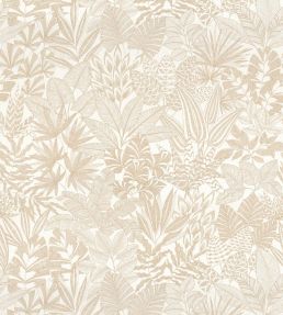 Doum Wallpaper by Casamance Blanc/Dore