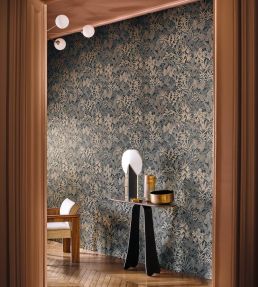 Doum Wallpaper by Casamance Blanc/Dore