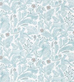 Dove & Deer Wallpaper by Scion Coast Blue