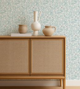 Dove & Deer Wallpaper by Scion Coast Blue