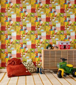 Down On The Farm Wallpaper by Ohpopsi Sherbet Pastel