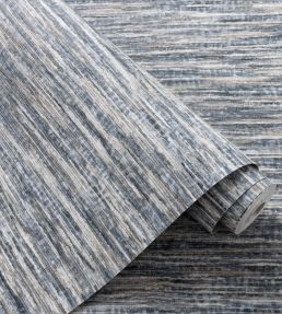 Dritto Wallpaper by Clarke & Clarke Charcoal/Linen