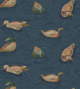 Duck Pond Wallpaper by Mulberry Home Indigo