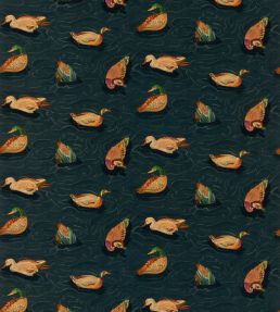 Duck Pond Velvet Fabric by Mulberry Home Indigo