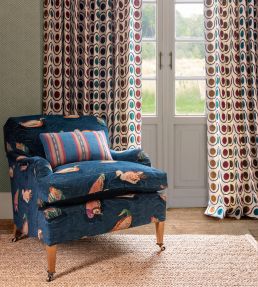 Duck Pond Velvet Fabric by Mulberry Home Indigo