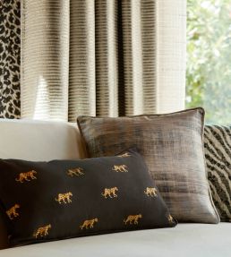 Duma Fabric by Clarke & Clarke Noir