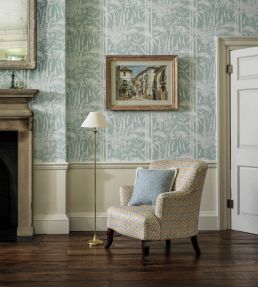 Dumas Fabric by Nina Campbell Ochre