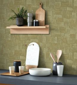 Dura Wallpaper by Casadeco Vert Olive