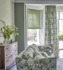 Eagle House Demask Fabric by Designers Guild Seagrass
