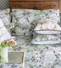Eagle House Demask Fabric by Designers Guild Seagrass