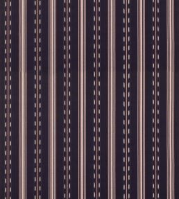 Eastwind Stripe Fabric by Mulberry Home Indigo/Red