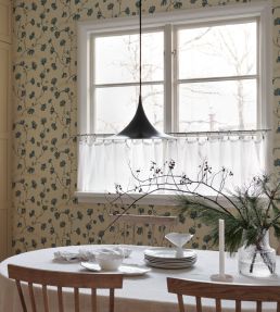 Ebba Wallpaper by Sandberg Blue