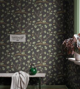 Ebba Wallpaper by Sandberg Charcoal