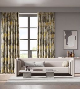 Eco Takara Fabric by Harlequin Ochre / Temple Grey
