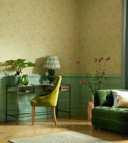Eden Wallpaper by 1838 Wallcoverings Mellow Yellow