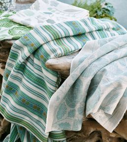 Eden Fabric by Christopher Farr Cloth Aqua