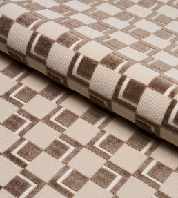Edison Velvet Fabric by Schumacher Champagne
