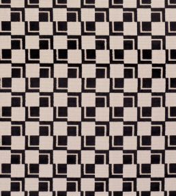 Edison Velvet Fabric by Schumacher Noir