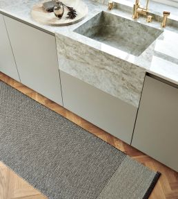 Pappelina Edit Runner rug Dark Brown/Dark Linen/Linen Metallic ET6F720 Dark Brown/Dark Linen/Linen Metallic