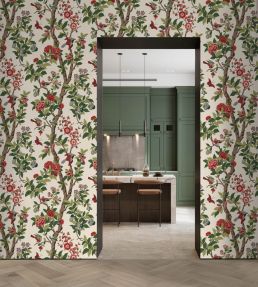 Eldon Wallpaper by GP & J Baker Red/Green