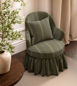 Eldridge Herringbone Fabric by Sanderson Dell Green