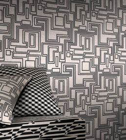 Electro Maze Wallpaper by Kirkby Design Powder
