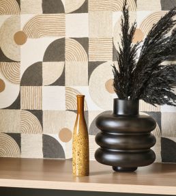 Element Wallpaper by Casadeco Noir fusain