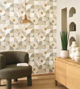 Element Wallpaper by Casadeco Vert sauge