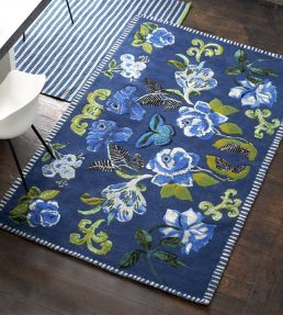 Designers Guild Eleonora rug Cobalt RUGDG0899 Cobalt