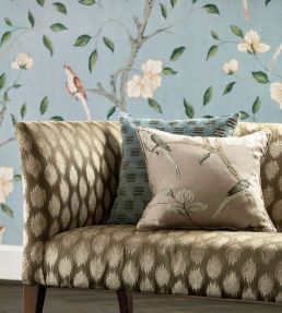 Eleonora Print Wallpaper by Zoffany Evergreen
