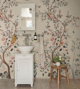 Eleonora Wallpaper by Sandberg Misty Blue