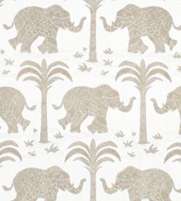 Elephant Velvet Fabric by Thibaut Beige