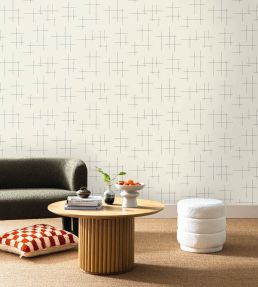 Elina Wallpaper by Caselio Bleu nuit
