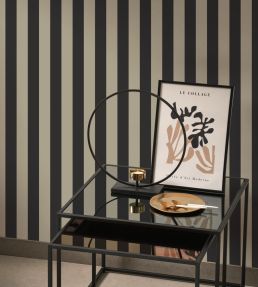 Elizabeth Wallpaper by Casadeco Noir Fusain
