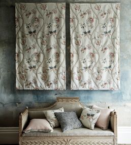 Elizabeth Fabric by James Hare Red Blue