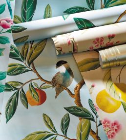 Ella Wallpaper by Harlequin Fig Blossom / Fig Leaf / Nectarine